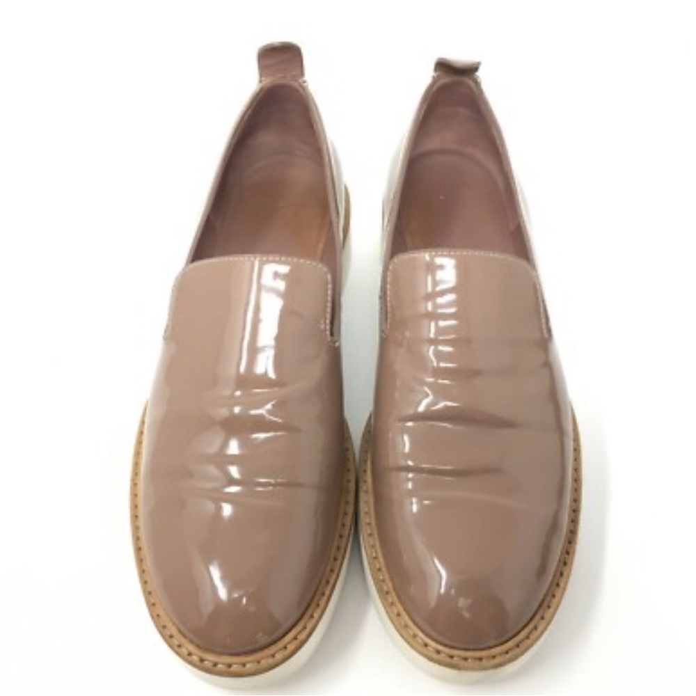 Vince Glossy Brown Moccasins